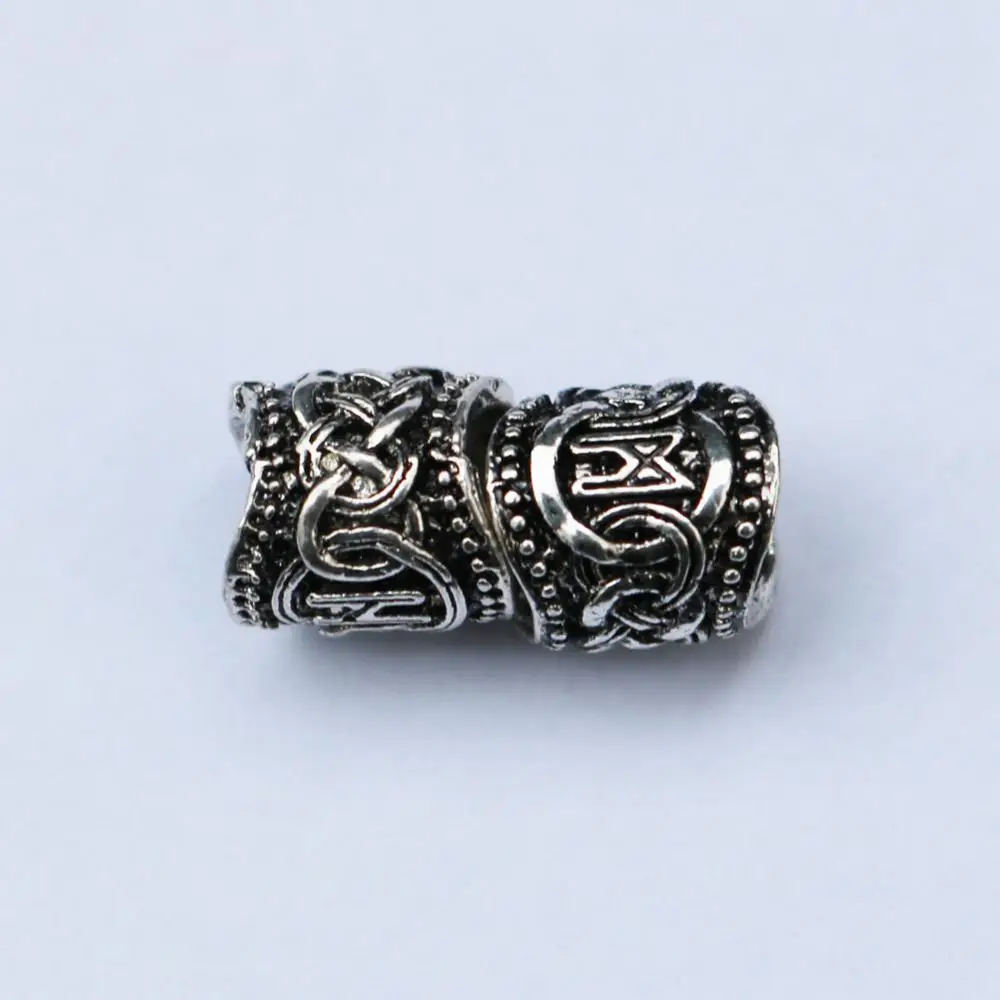 24 шт. руны викингов подвески для волос коса борода дредлок бусинки изготовления