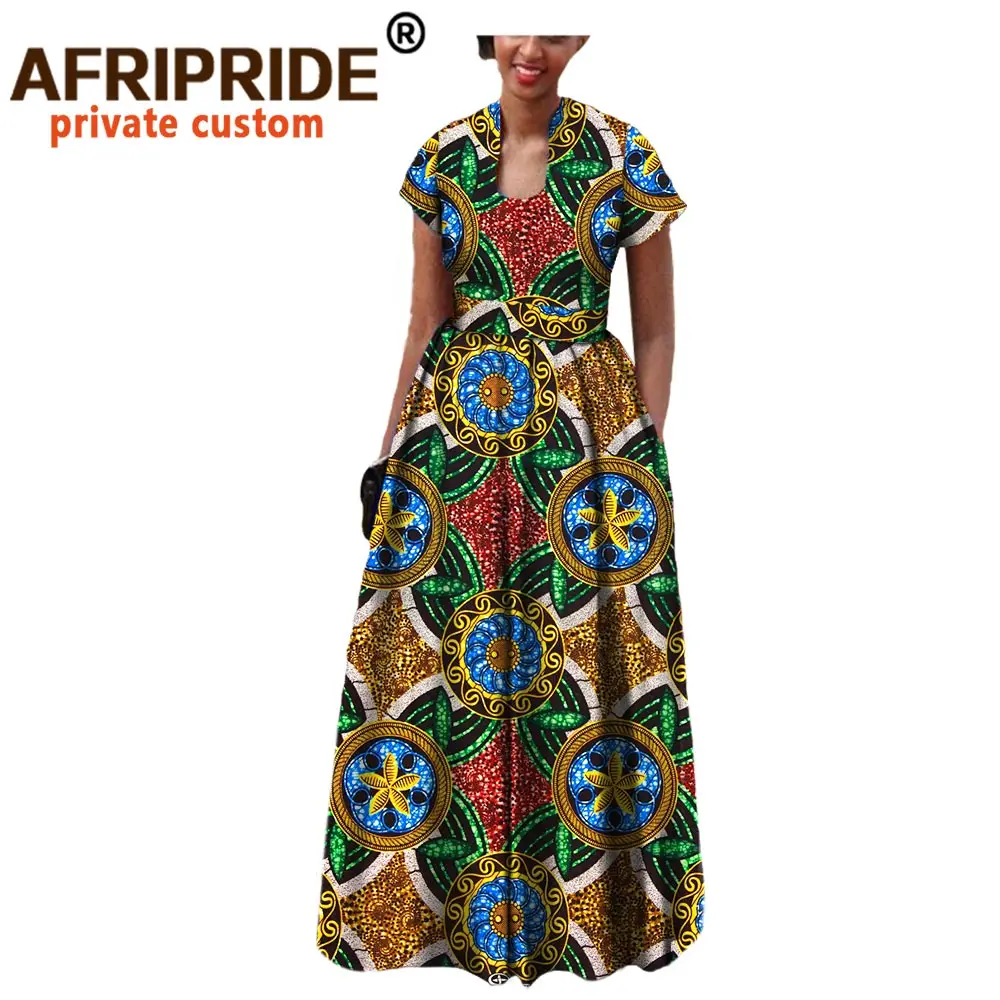 Женское платье с поясом AFRIPRIDE вечернее в богемном стиле коротким рукавом длиной