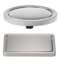 new kitchen flap lid stainless steel flush recessed built in balance flap cover trash bin garbage can trash lid kitchen counter