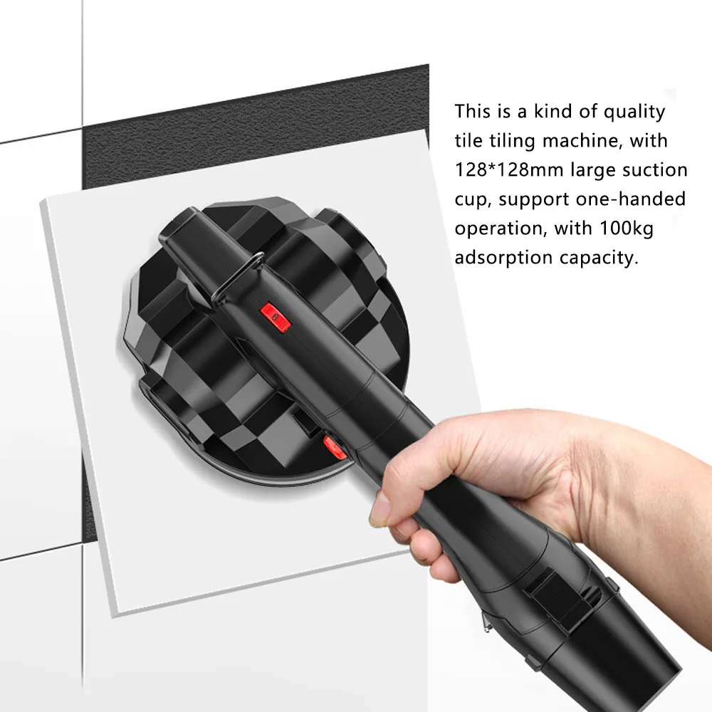 

Tile Tiling Machine 12 V12000r/m 6 Gears Adjustable Wall Floor Tiles Laying Vibrating Tool with 128*128mm Large Suction Cup