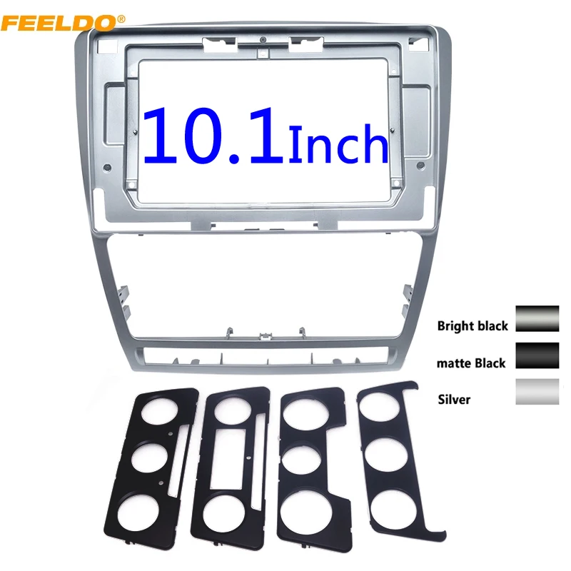 FEELDO автомобильный стерео радио 10 1 &quotфасции Рамка адаптер для Skoda Octavia 04 07 14 2Din DVD