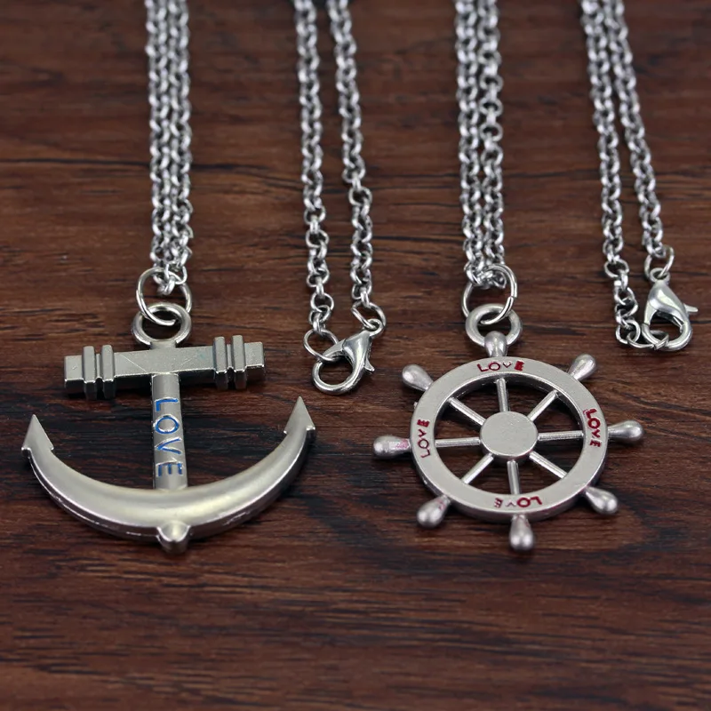 Горячая продажа Diy Ручная работа цепь из нержавеющей стали парное ожерелье руль