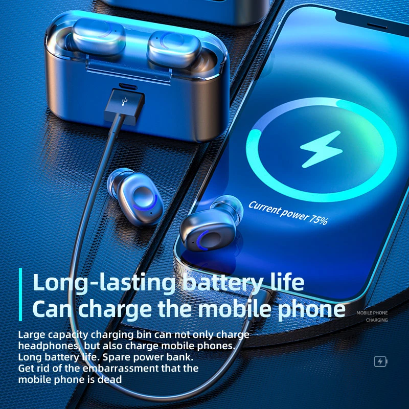 Bluetooth-наушники TWS водонепроницаемые с микрофоном | Электроника