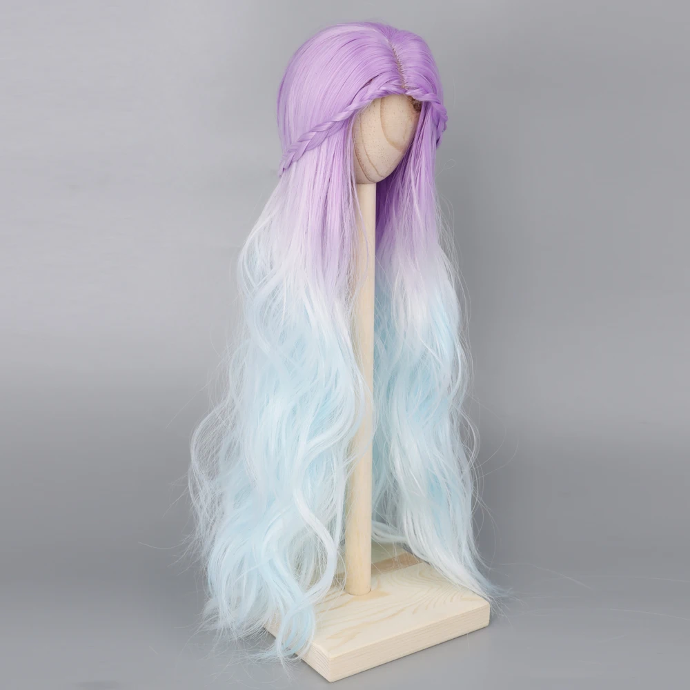

Bjd Doll Wigs High Temperature fiber Long Fashion hair for doll Fairy Colorful Wavy Wire Bjd Wig SD For russian made BJD Doll