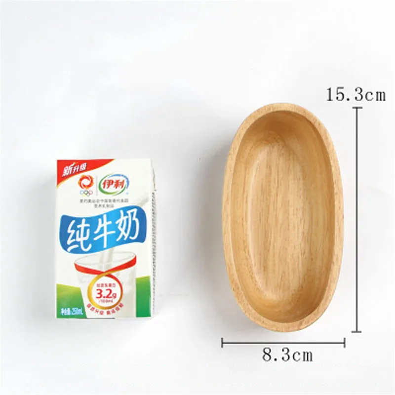 Новая дубовая лодка деревянный поднос из цельного дерева овальная тарелка