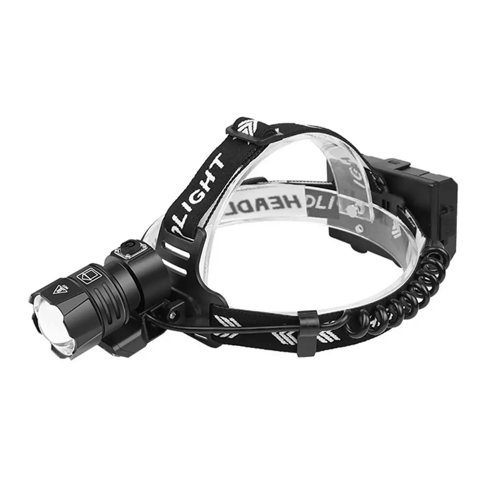 

Фонарь налобный XHP, 1800 лм, с USB-зарядкой