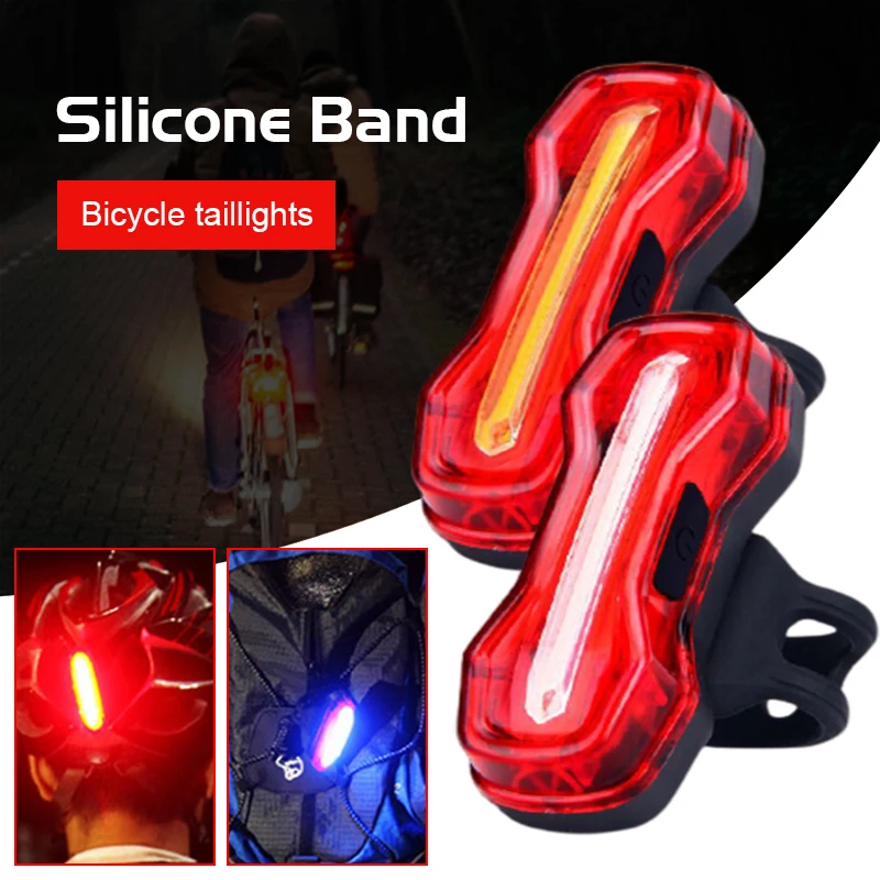 

IPX6 Bicycle Taillig Lamp Led Usb Chargeable Bike Taillight LED Safety Back Light Riding Warning Saddle Bike Rear Light