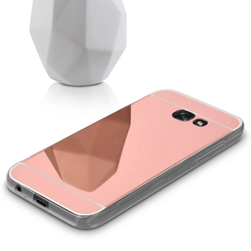 UPaitou Mirror Case for Samsung Galaxy A3 A5 A7 2017 TPU Acrylic with Soft Silicone Back Cover A320 A520 A720 |