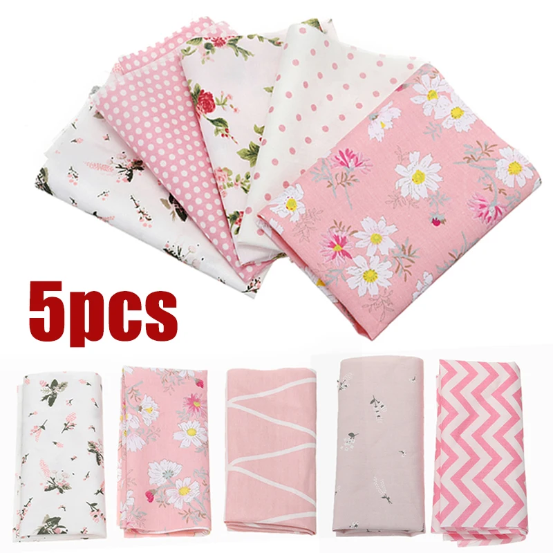 5 шт. ассорти 100% мягкая хлопковая ткань с цветами однотонное стеганое одеяло