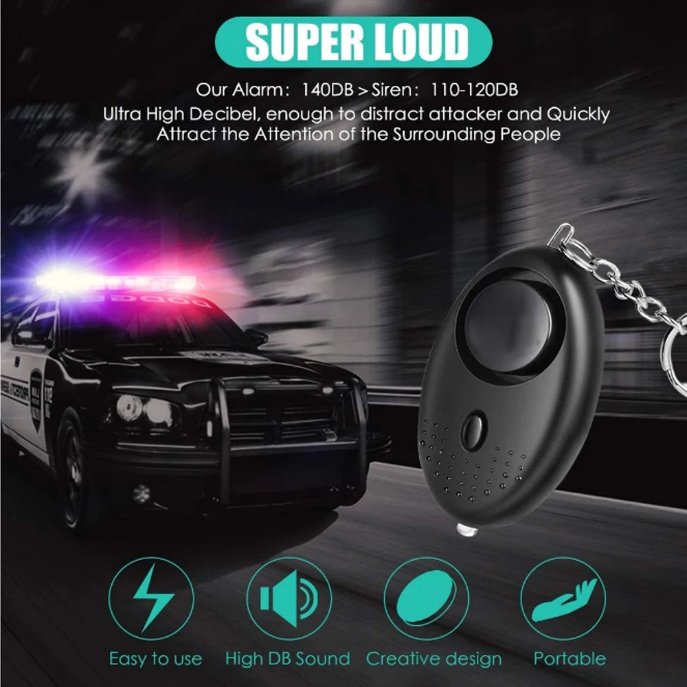 

Self Defense Alarm 120dB Security Protect Alert Scream Loud Emergency Alarm Keychain Personal Safety For Women Child Elder Girl