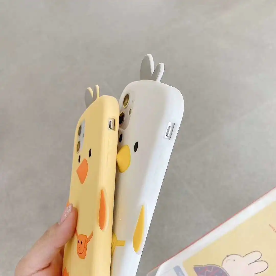 Чехол-накладка для iphone 12 mini 11 pro max 7 8 plus x xr xs SE 2020 с 3d-изображением милой мультяшной
