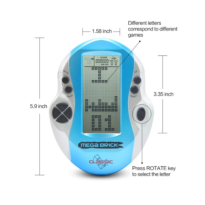 Портативная электронная игровая консоль ретро Классический Тетрис детские