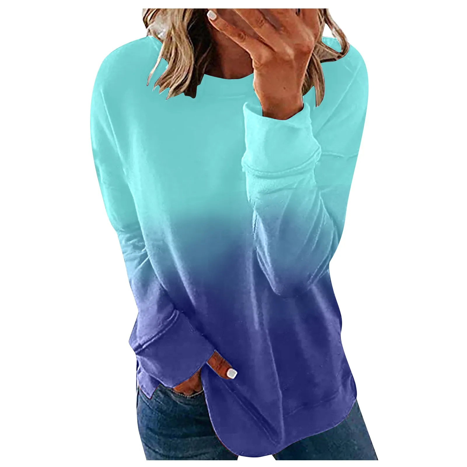 Женская одежда размера плюс зимняя футболка оверсайз с круглым вырезом женская