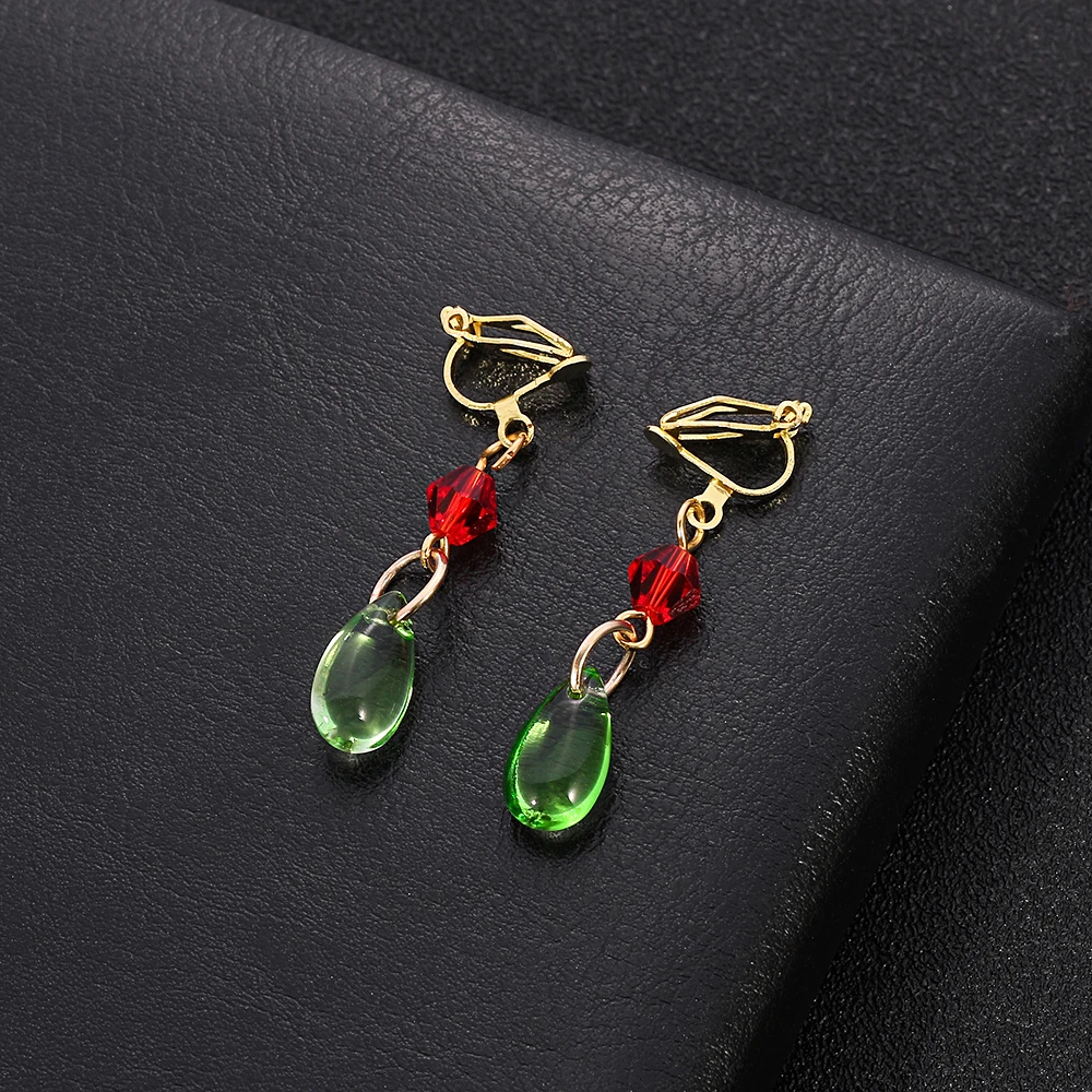 

Miyazaki Hayao Anime Earring Moving Castle Howl Jewelry Crystal Stone Drop pendant Earrings Cosplay Costumes Earring Handmade