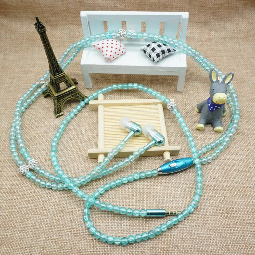 3 5 мм в ухо стерео жемчужное ожерелье гарнитура Супер бас Музыка наушники супер