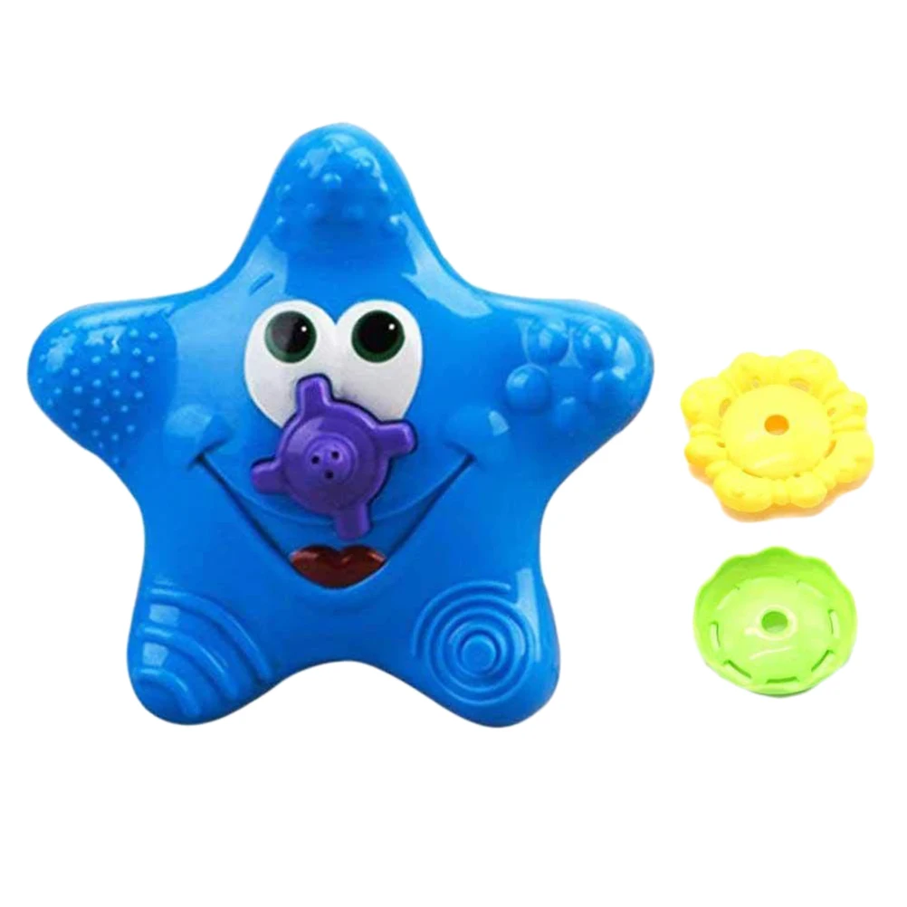 Детская игрушка для ванной в виде морской звезды с насадками форме цветка и