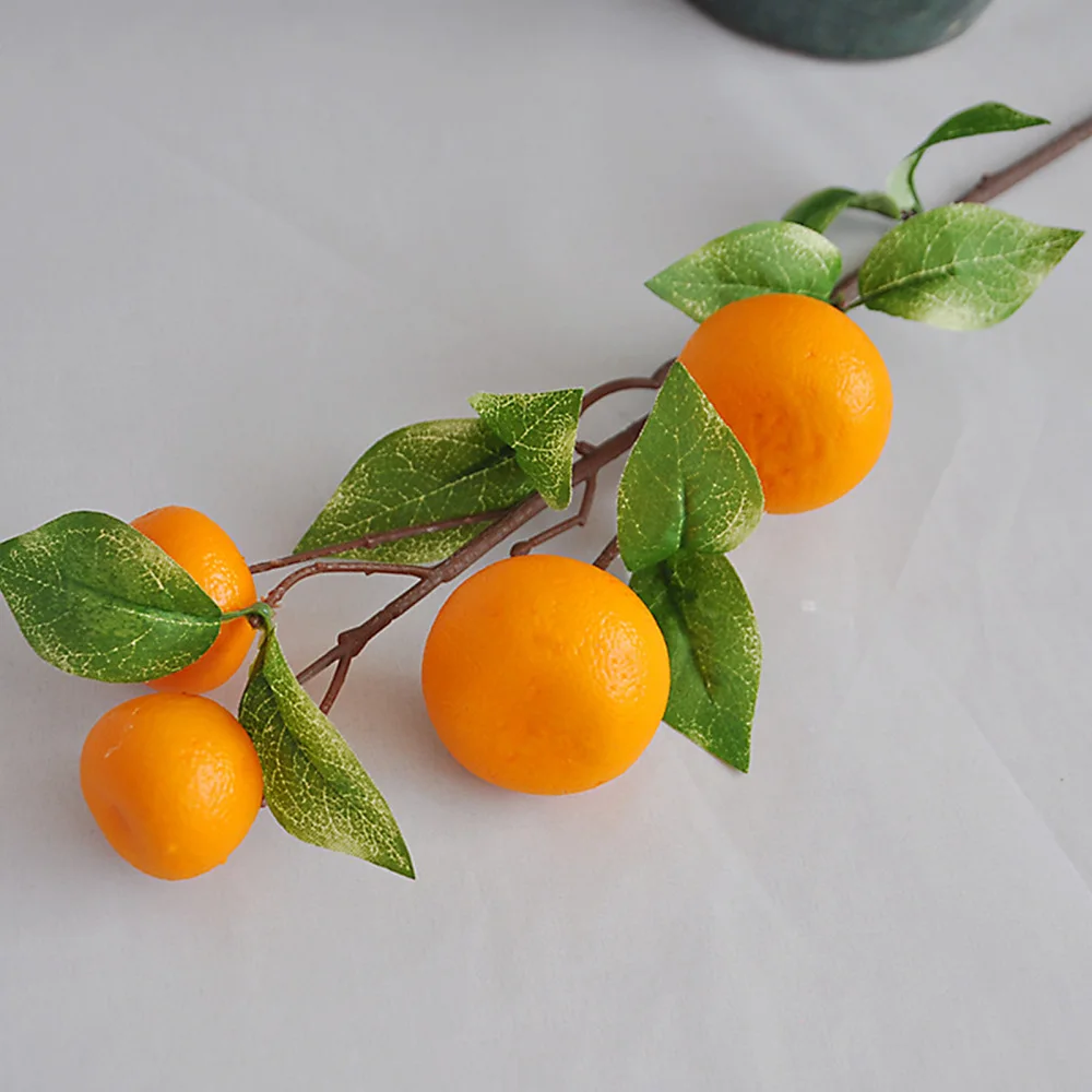 Искусственные оранжевые украшения для дома цветы имитация апельсинов ветки