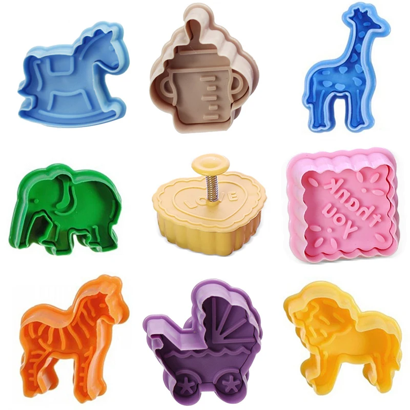 4 шт./лот DIY слайм 3D Животные овощи фрукты Пластилин молд набор инструментов