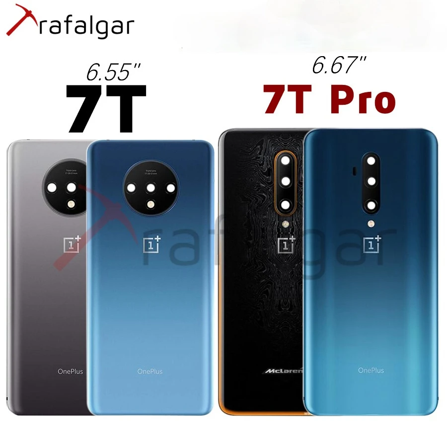 Задняя Стекло чехол для Oneplus X 7 T Pro Батарея One Plus Дверь задняя крышка с Камера