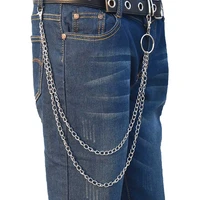 big ring punk chain on the jeans pants women men keychain chains for pants hipster girl boy clothing accessories