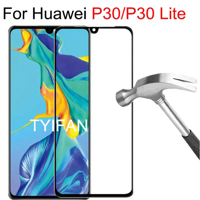 Закаленное стекло 9d для Huawei P30 Lite Защитное экрана телефона Защитная пленка