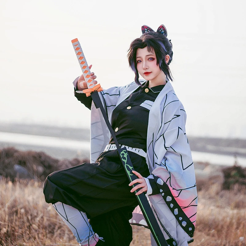 

Kids Anime Demon Slayer Cosplay Costume Kimetsu No Yaiba Kamado Tanjirou Nezuko Tsuyuri Role Play Kimono Boys Child Clothes Set