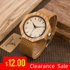 Часы BOBOBIRD для мужчин и женщин, кварцевые наручные, с деревянным ремешком, отличный подарок на день рождения, в подарочной коробке