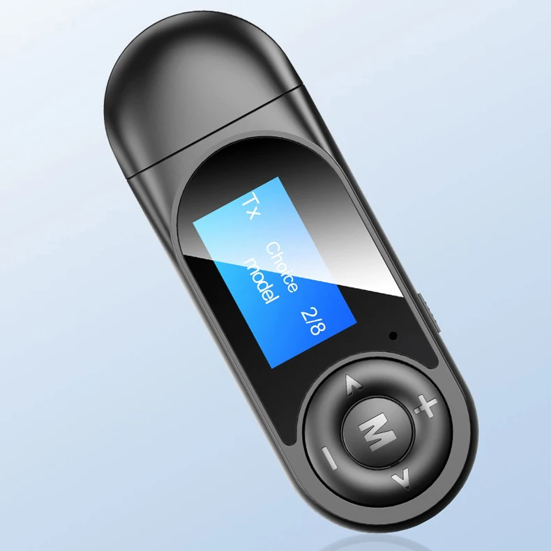 5 0 Aux Bluetooth адаптер светодиодный экран USB беспроводной аудио синий зуб передатчик