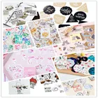 Милые Мультяшные животные, планета, Мини бумажные наклейки, украшения сделай сам, альбом, наклейки, канцелярские принадлежности, 45 шт.коркор.