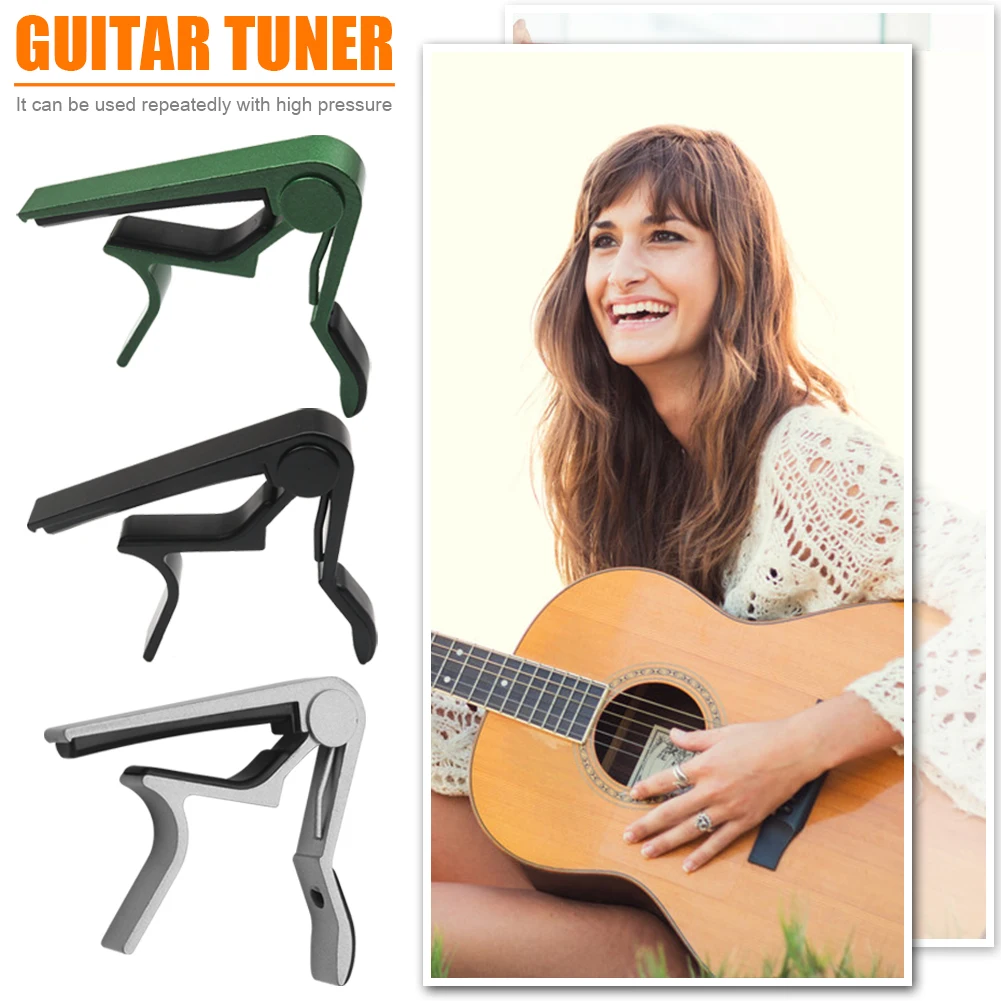 

Aluminium Alloy Capo Guitar Parts Quick Change Clamp Universal Tone Adjusting for Music Lovers Playing Accessories