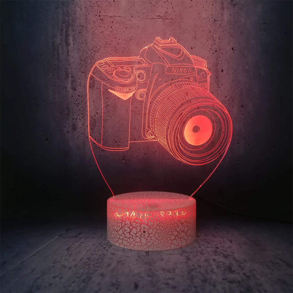Светодиодный светильник Nikon camera, светильник ing, креативный 3D светодиодный USB светильник, ночник, подарки для подростков, декор для комнаты, настольная лампа, подарок для фотографов