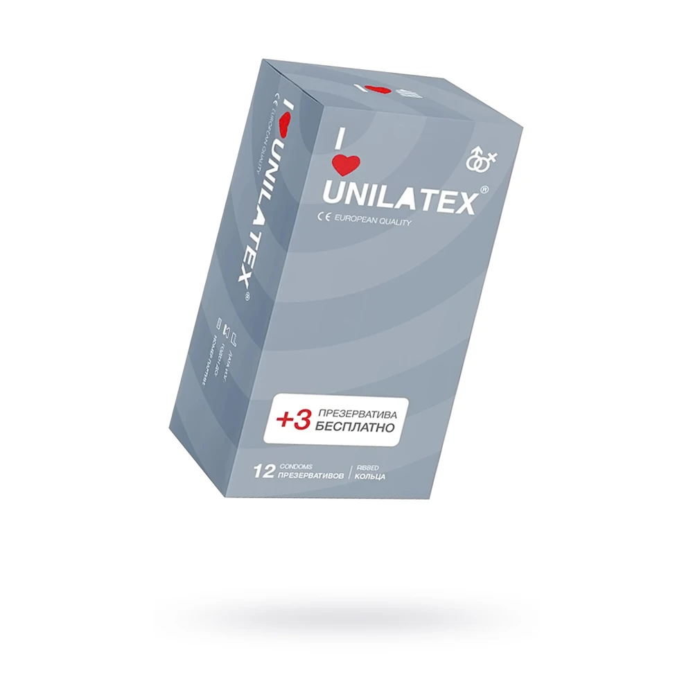 Презервативы Unilatex Ribbed ребристые | Красота и здоровье