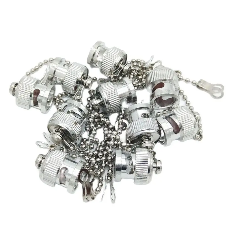 Dust Cap With Chain For BNC Female RF Connector Anti-lost Metal Radio BNC Protective Cover 10Pcs/Lot