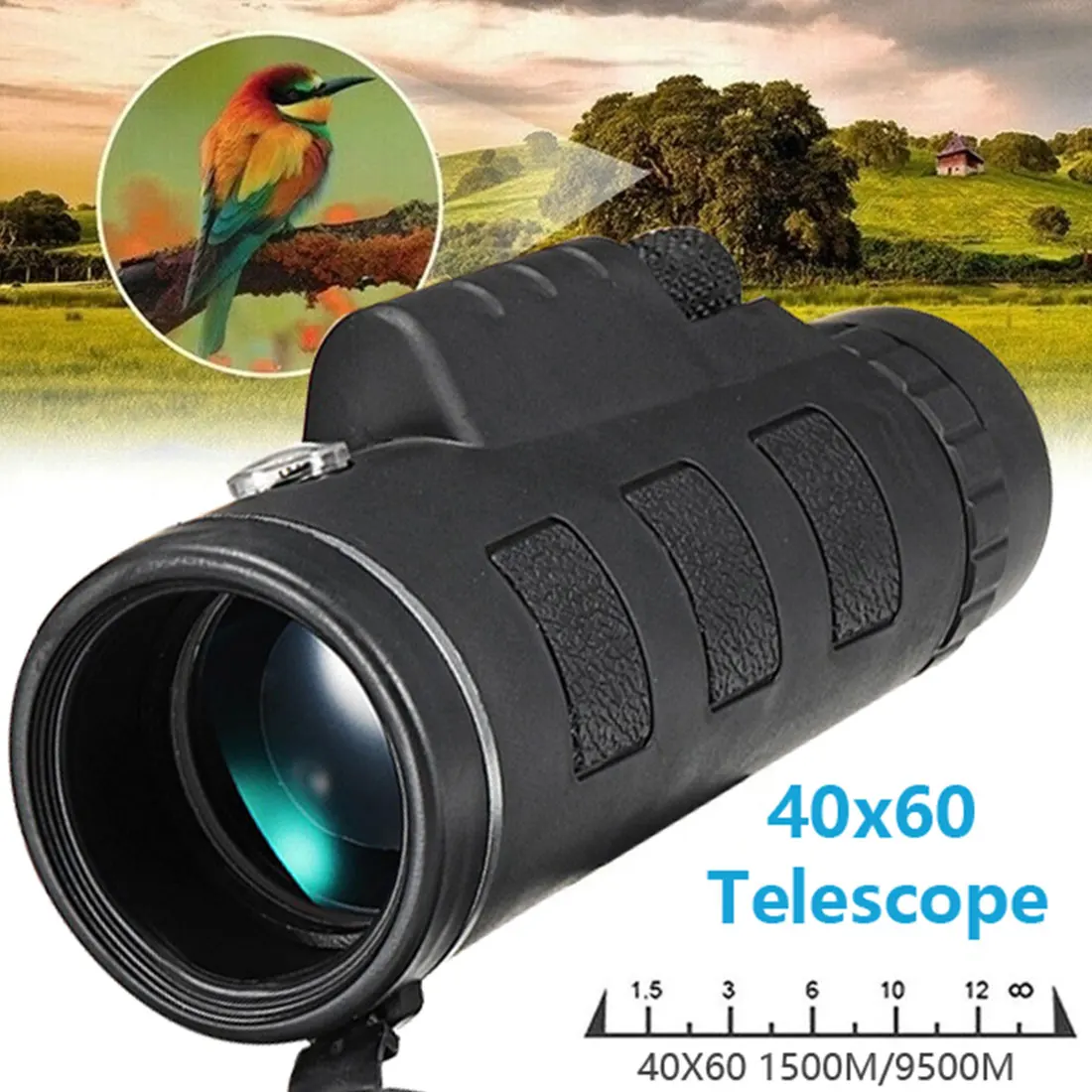 

40x60 High Quality Portable Spotting Telescope Plastic Telescope Sight Mobile Phone Telescope Military Great Handheld Outdoor