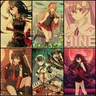 Купите три, чтобы отправить один Akame Ga Kill! Постер с японским аниме Zero, ретро-фреска из велюра, домашний декор для гостиной, ретро-арт