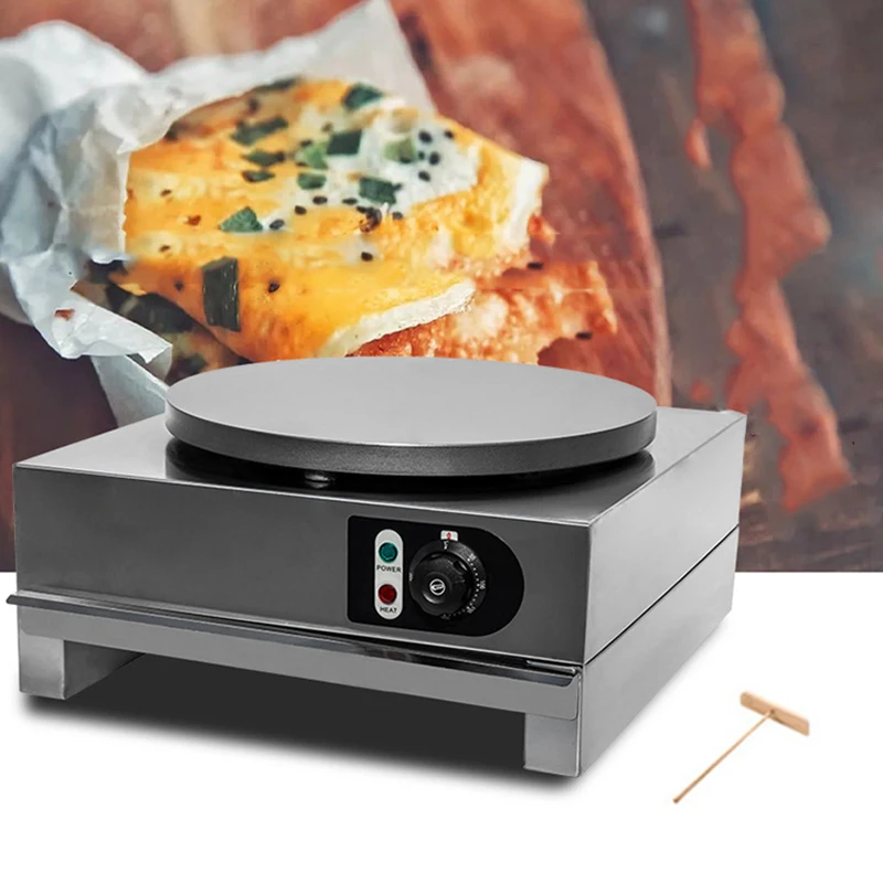 

220 В, 3000 Вт, электрическая блинная машина из нержавеющей стали, блинница, антипригарная Блинная сковорода, высококачественные закусочные машины