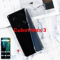 soft black tpu case for cubot max 3 camera protection transparent phone case glass for carcasas de cubot max 3 max3 cases vetro