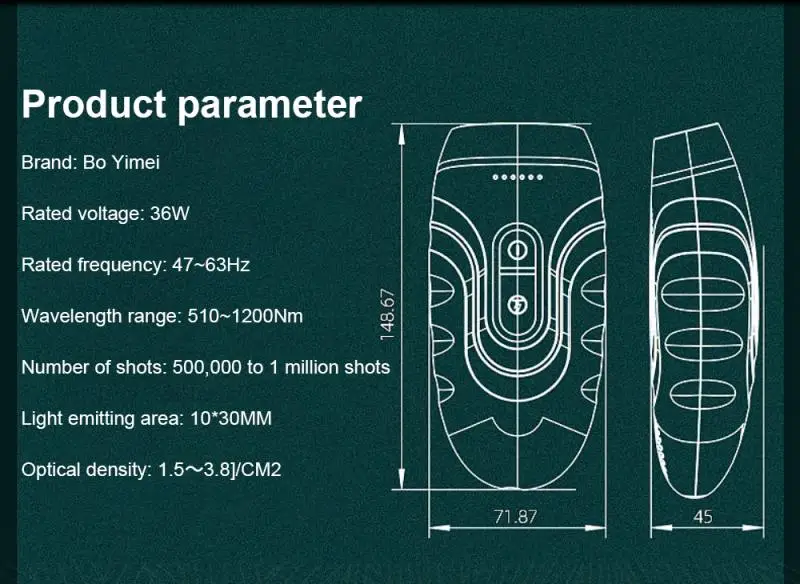 

Laser Epilator Portable Home Unisex Painless Shaving Hair Removal Apparatus Hair Removal Device Hair Removal Products Beauty