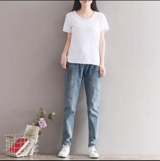 2019 зимние брендовые джинсы Для женщин шаровары штаны модные длинные Винтаж