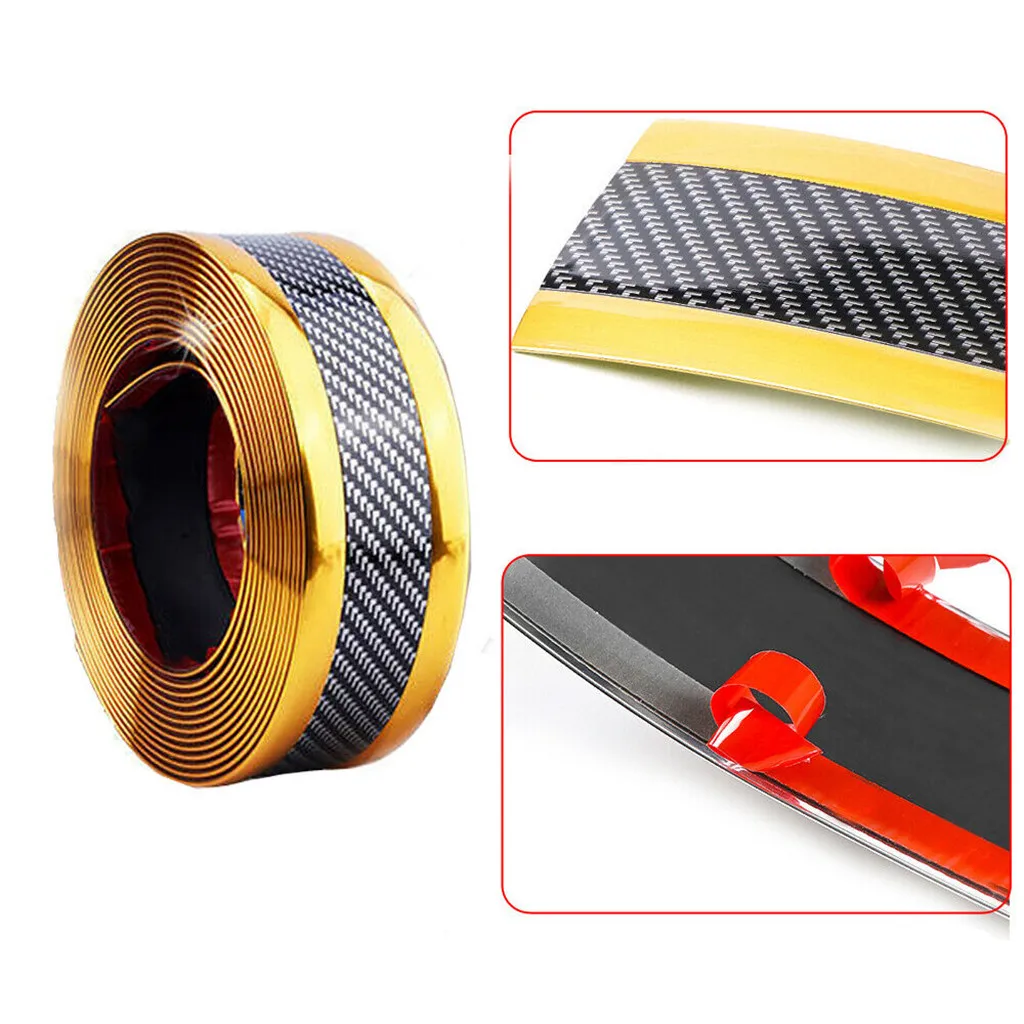 Новинка 2020 автомобильная наклейка из углеродного волокна резиновый протектор