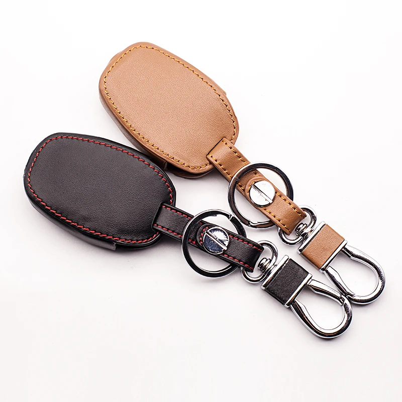 

Leather key case car remote control 3 button key shell for Renault Clio landscape Megane dust collector Sandero Captur Key Shell