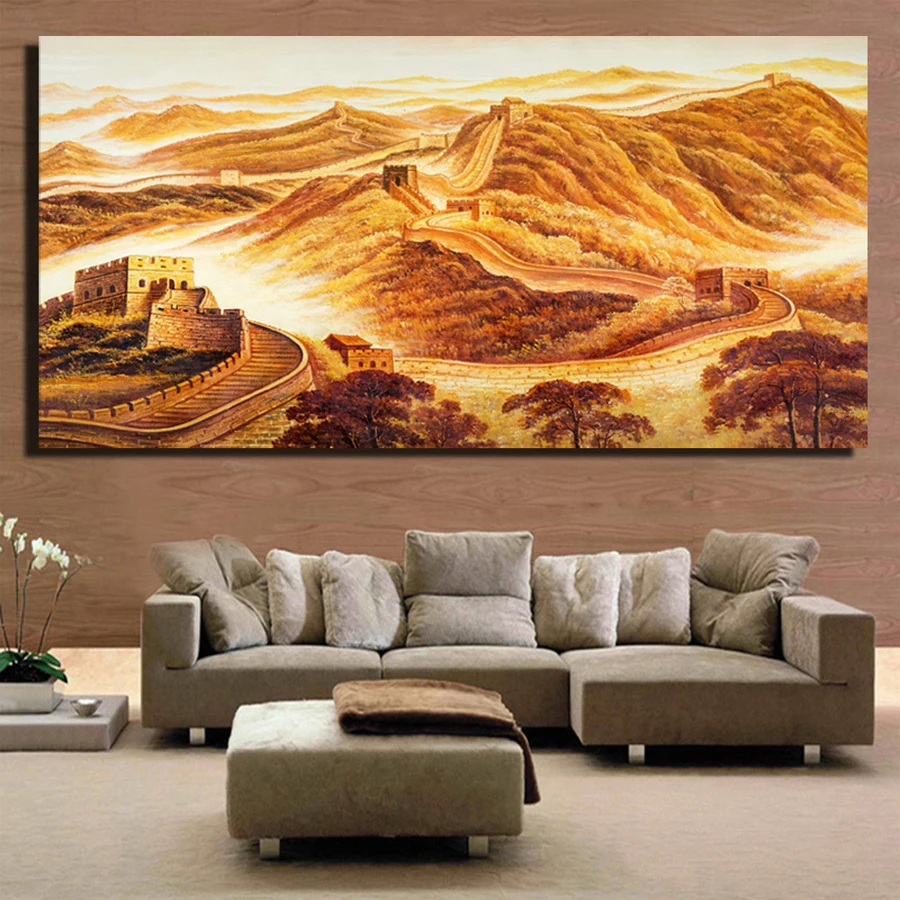 

Картина из страз «Великая стена», Алмазная мозаика 5d «сделай сам» с квадратными стразами, для декора гостиной