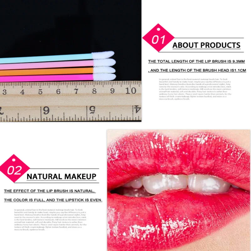 150 шт./упак. кисть для губ одноразовые кисточки блеск Губная помада глянцевый