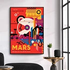Скандинавская абстрактная настенная Картина на холсте Mars Tour, доступный плакат, печатные модульные картины для гостиной, дома, минимализма, спальни
