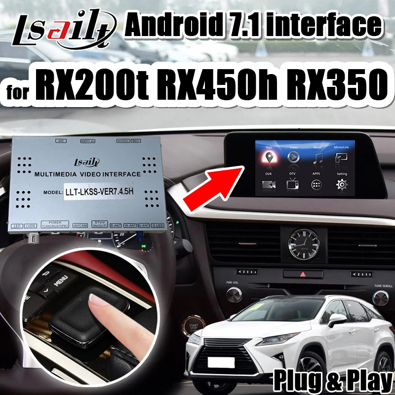 Android 7,1 видео интерфейс gps навигатор для Lexus RX200t RX350 RX450.2013- год Поддержка беспроводной carplay, Android авто