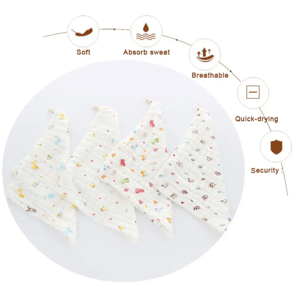 

Baby Newborn Cartoon Animal Pattern Square Shape Cotton Handkerchief Bath Towel