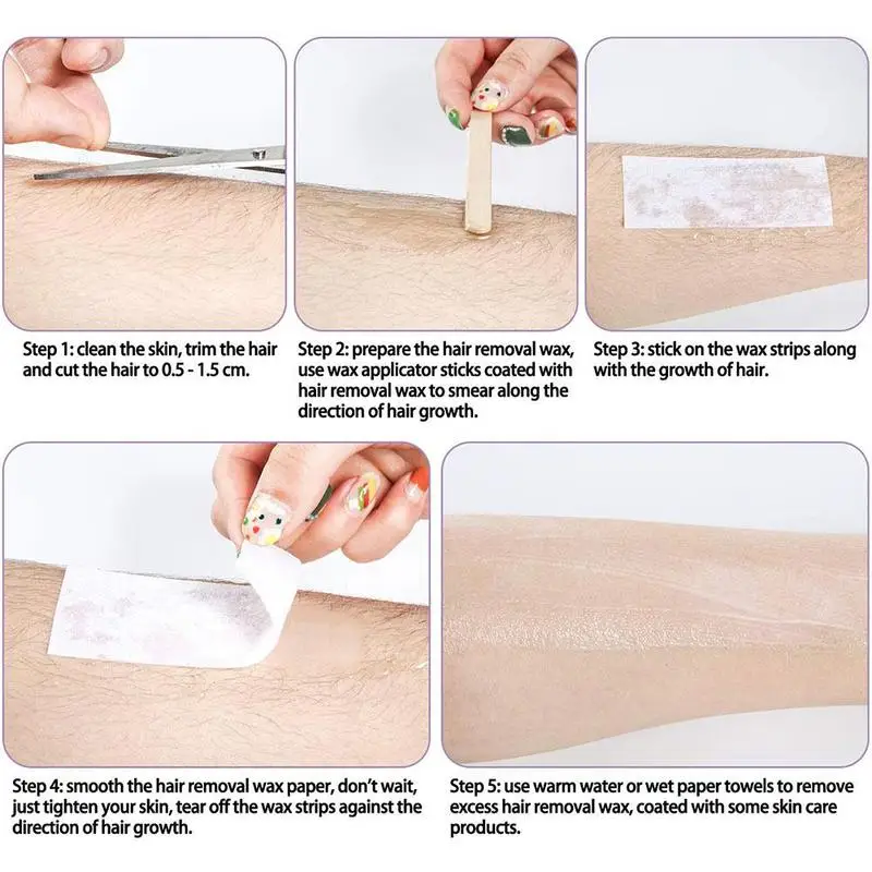 

Disposable Hair Removal Wax Paper Nail Art Hair Removal Paper Non-woven Fabric Hair Removal Paper For Beauty Nails