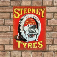funny classic stepney tyres vintage tin sign bar pub home wall decor metal art poster retro tavern cake