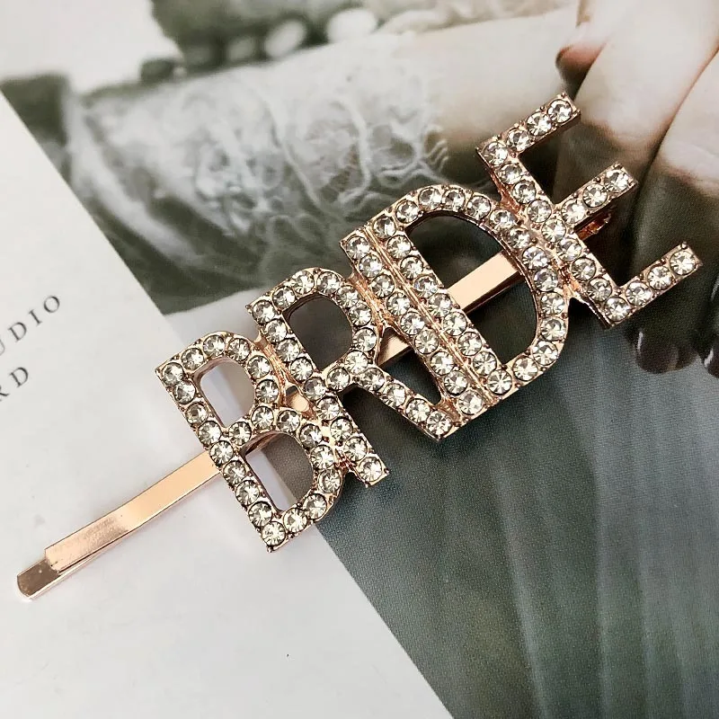 Женские металлические заколки для волос с надписью Стразы 1 шт. аксессуары