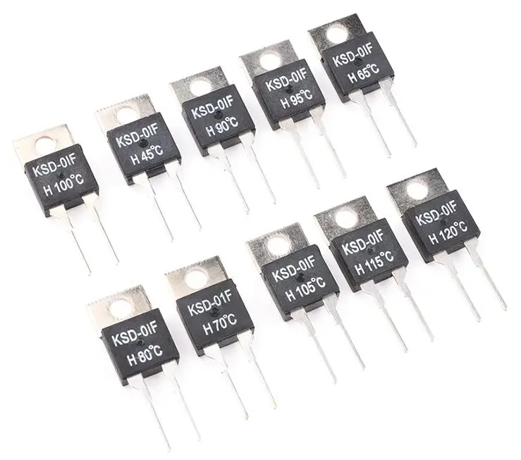 

5PCS/lot KSD-01F Temperature Switches TO-220 Normally open H and normally closed D 45 degrees -145 degrees